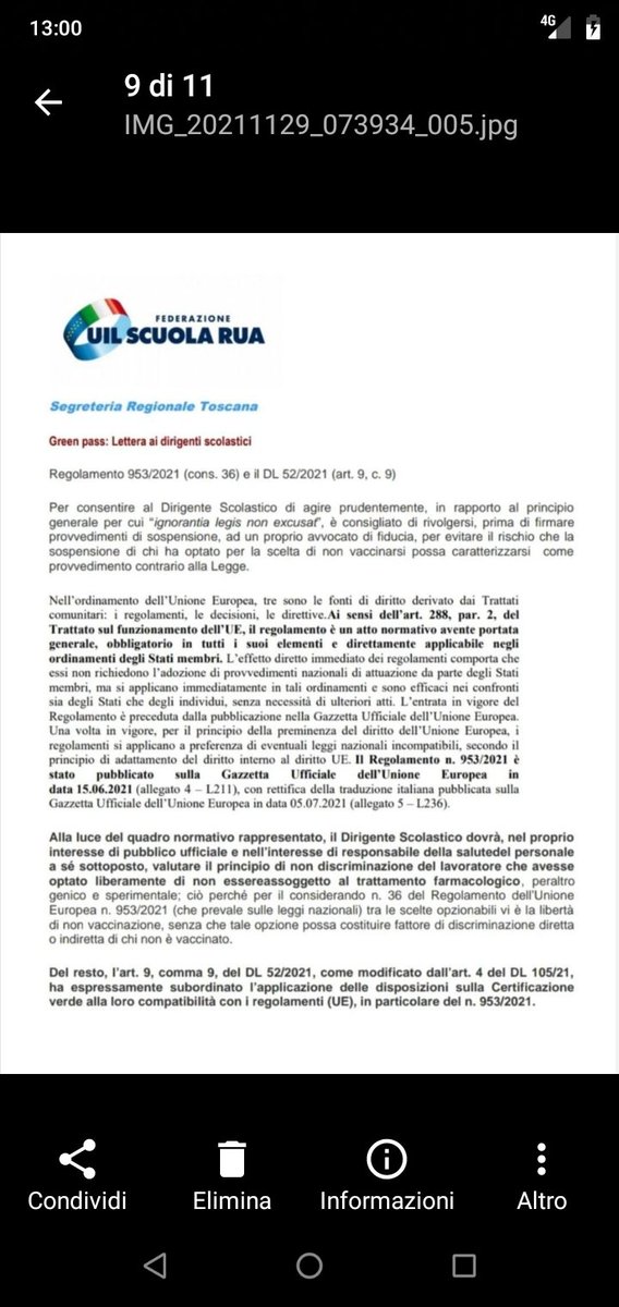 brumessega's tweet photo. @GiulioMarini2 Ecco cosa consigliava il sindacato #UIL ai presidi a fine #Novembre2021 

Notare verso la fine come viene considerato il #vaxxino....#Genico e #Sperimentale..... https://t.co/jk0GFpMCXU