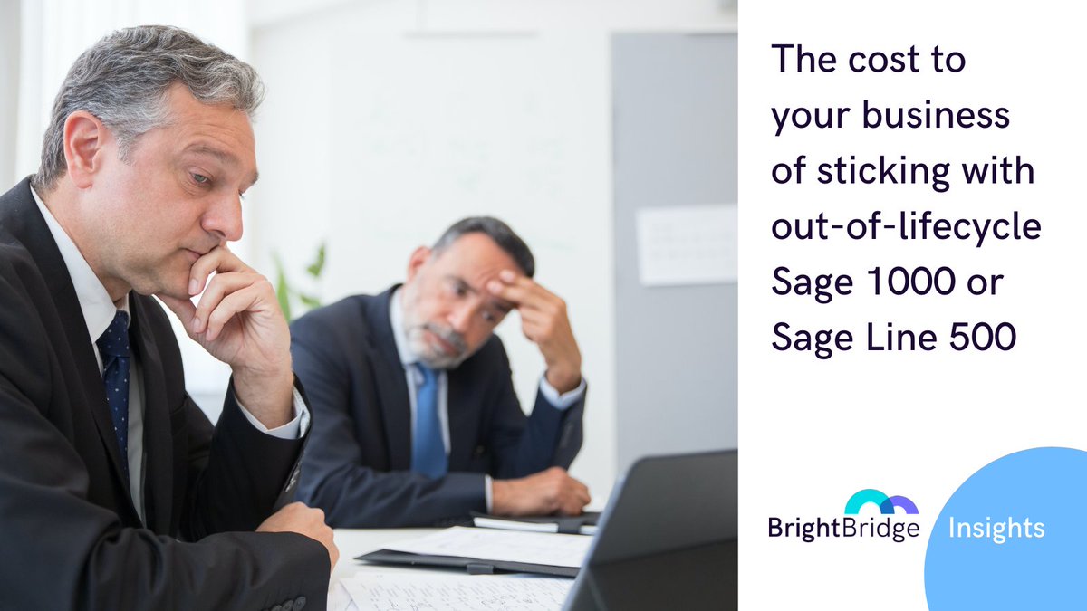 brightbridge_uk's tweet image. ❓It’s a frustrating conundrum. Do you migrate systems or take the risk &amp;amp; continue to use out-of-lifecycle #Sage1000 or #SageLine500 software❓

Our blog helps you weigh up the cost to your business if you take no action on replacing #UnsupportedSoftware

hubs.ly/Q01v4zv50