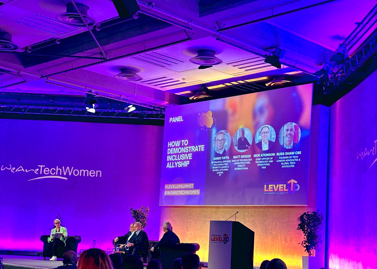 A really good opportunity today to see and hear how male allies and leaders are using the #levelupsummit <a href="/WeAreTechWomen/">WeAreTechWomen</a> to be visible in their organisations by sponsoring great talent in #tech and changing the dial to BAU #womenarenotaproject #levelup #sponsorship #inclusive