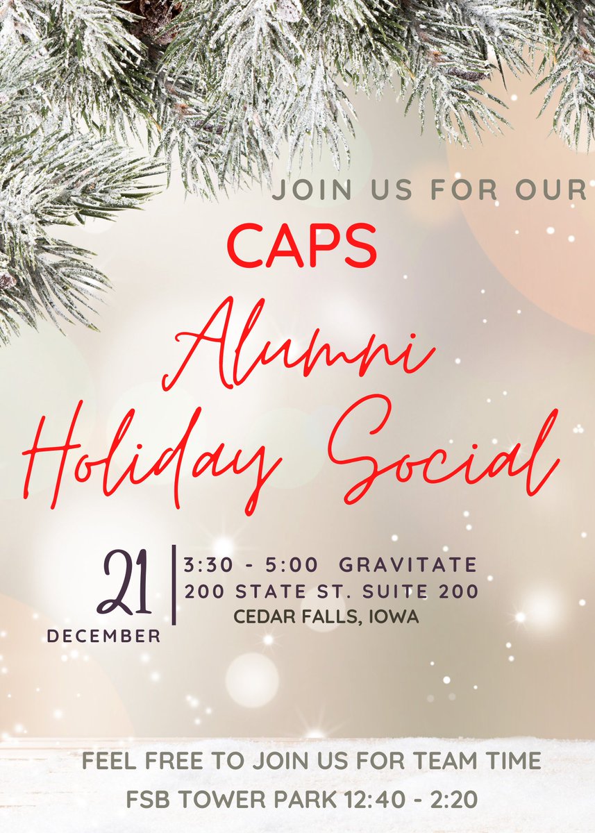 Calling all former Bosco/Columbus CAPS associates!! Join us for a holiday reunion!!!