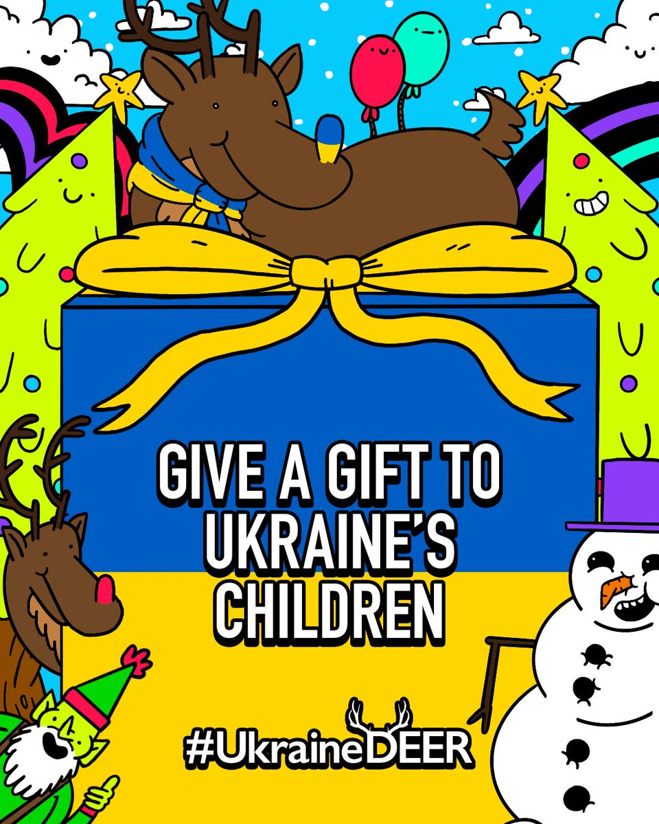 This Christmas, we’re helping Santa send festive cheer to Ukrainian children - delivered by the #UkraineDEER, of course. Click the link below to buy a gift for a child in #Ukraine. Let’s keep the #UkraineDEER delivering joy this #Christmas. 🦌🇺🇦

bitly.ws/xxDo