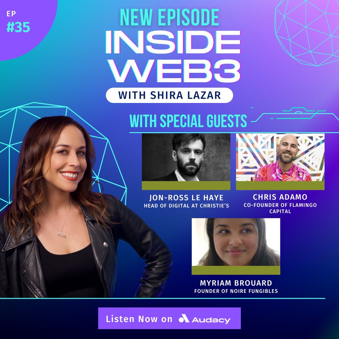 shiralazar's tweet photo. Ep 35 of my podcast #InsideWeb3 on @Audacy “Florida Man finds himself in the Crypto Capitol” is available now to listen! https://t.co/aVLQmxItAE