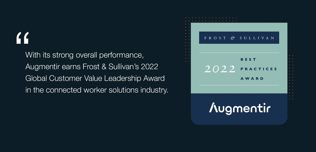 Augmentir (@augmentir) on Twitter photo Learn more about why #Augmentir was chosen as <a href="/Frost_Sullivan/">Frost & Sullivan</a>'s 2022 #ConnectedWorker Customer Value Leadership Award: lnkd.in/gZ6Fwkt6 Learn more about why #Augmentir was chosen as <a href="/Frost_Sullivan/">Frost & Sullivan</a>'s 2022 #ConnectedWorker Customer Value Leadership Award: lnkd.in/gZ6Fwkt6