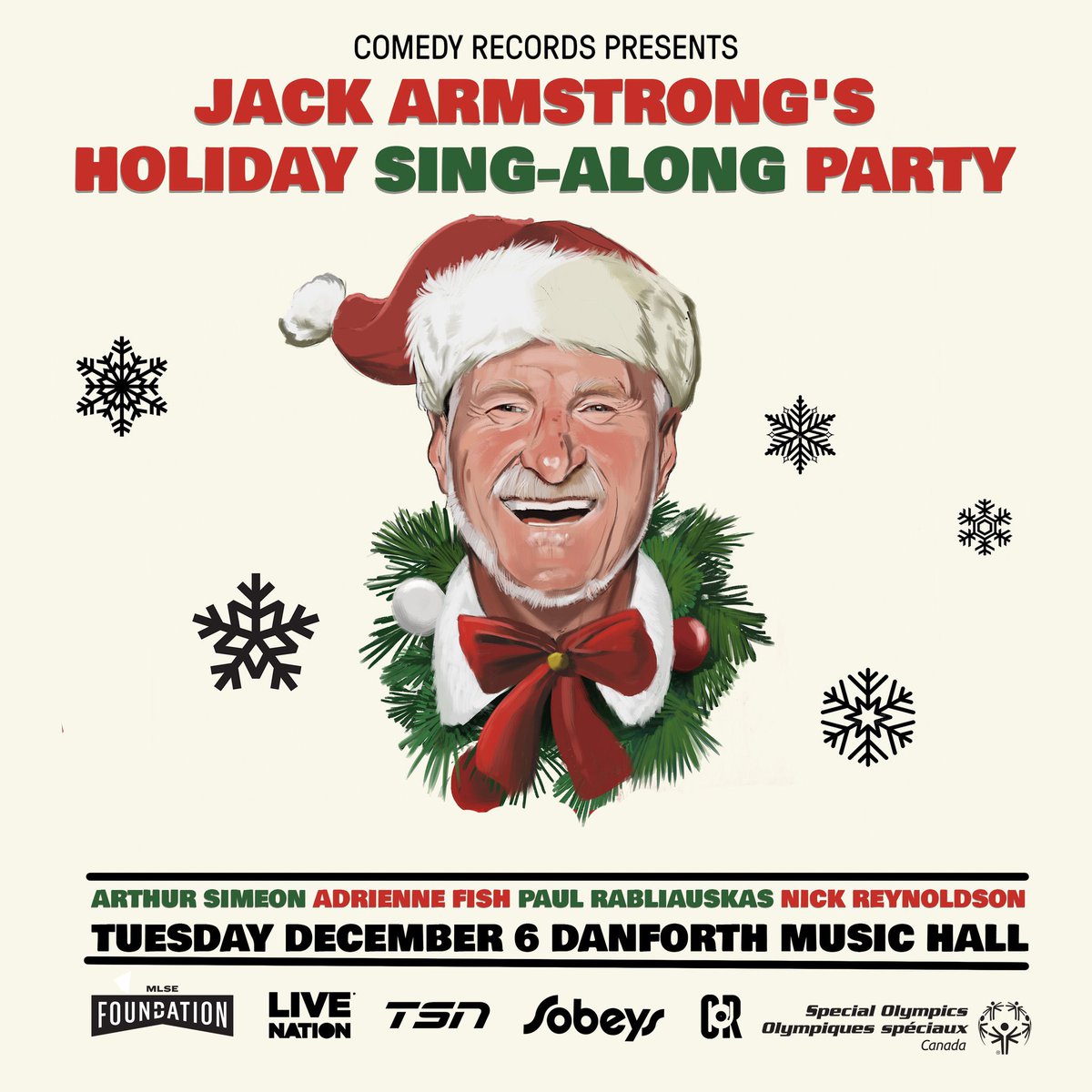 ComedyRecords's tweet image. TONIGHT! Jack Armstrong takes the stage at Danforth Music Hall! Proceeds benefit MLSE Foundation and Special Olympics Canada. 7PM