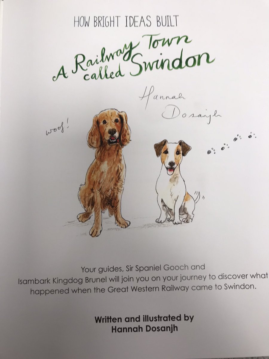 Colebrookinf's tweet photo. Very excited to receive our signed copies of Hannah Dosanjh’s book, How Bright Ideas Built a Railway Town called Swindon. We are very much looking forward to sharing them with the children. Thank you Hannah Dosanjh Artist - we can’t wait for your next one 🙂 #bluekitetrust https://t.co/ZhYfYBsRe7