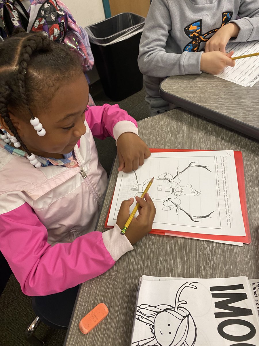 BCEMrsPerry's tweet image. They loved getting creative with this reading response to Imogene’s Antlers. Eek, what would you do if tomorrow you woke up with antlers? 🦌 #teambce #gcisd