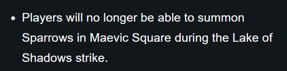This has to be one of the most useless and tone deaf patch I've ever seen. Imagine worrying about your players clearing 1 specific strike 30 seconds faster.