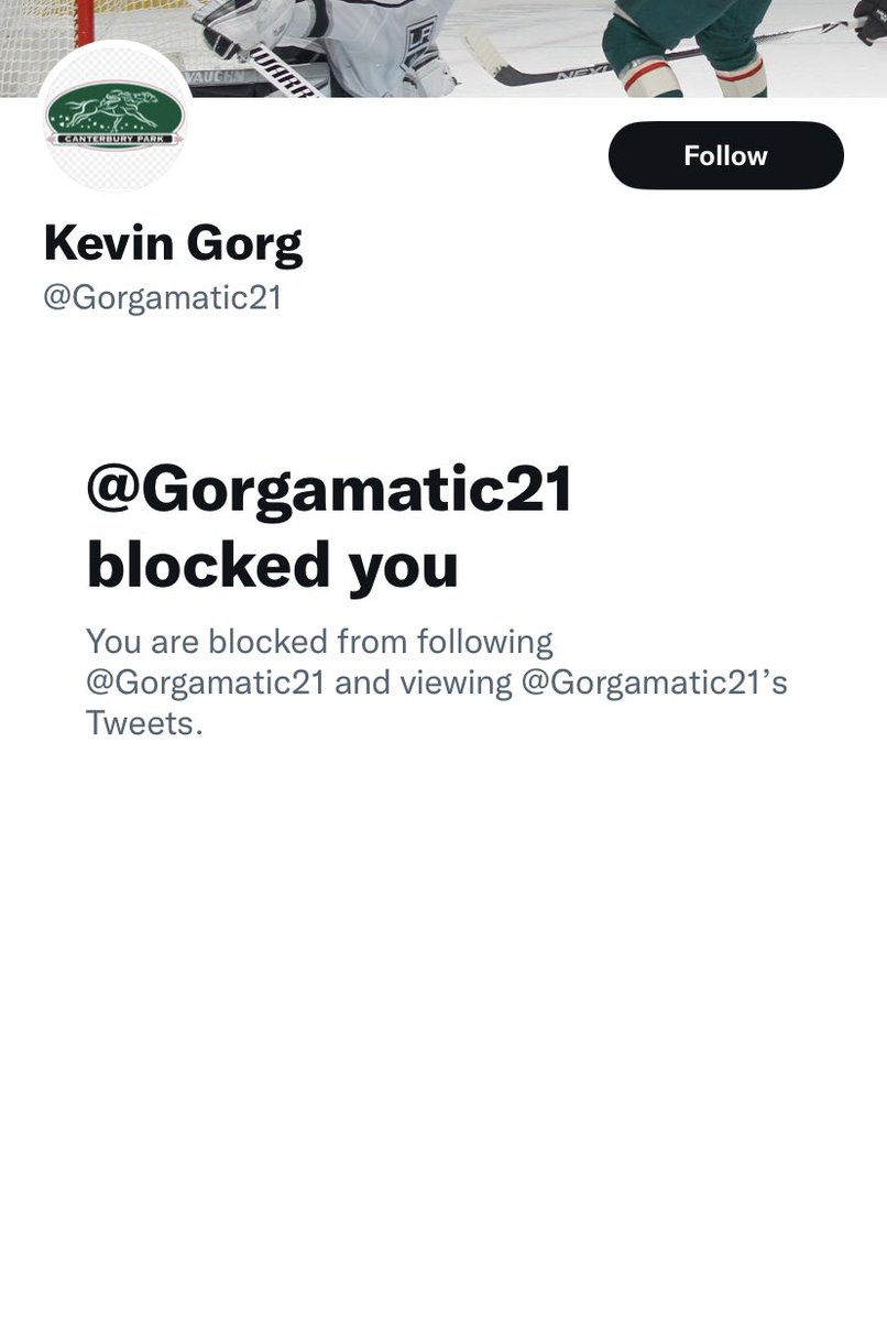 Just revisiting this today. Kevin Gorg blocked me on Twitter after I said he and Anthony LaPanta make watching ⁦Wild⁩ games unbearable. Never tagged either in the post. Meaning Gorg had to search for his own name and block people criticizing him. #soft #babypoop