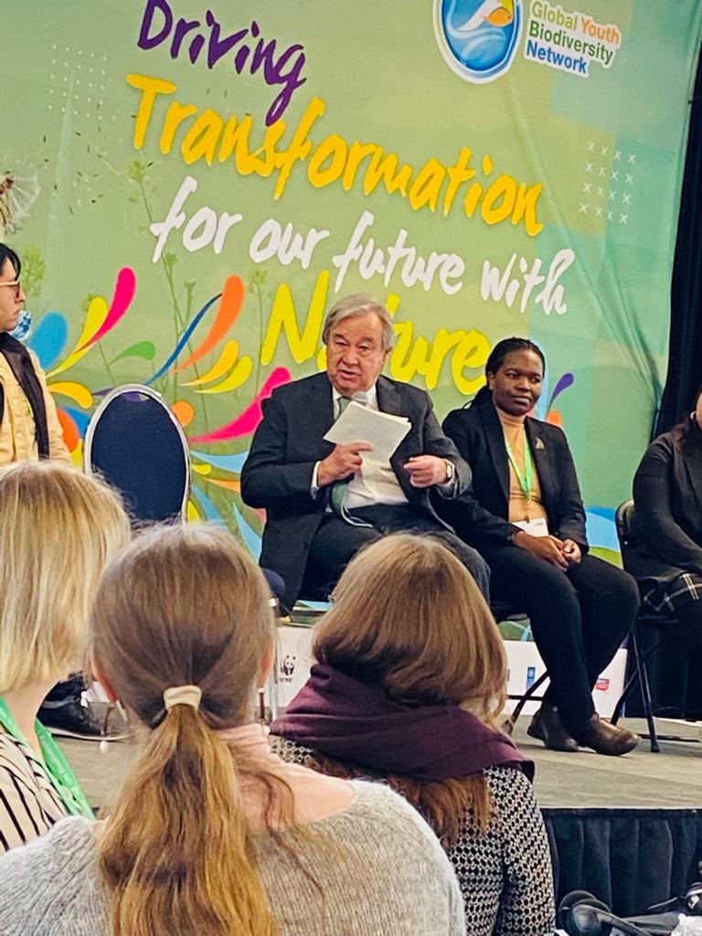 "My generation has failed. It's time to recognize that,and it's time for your generation to assume more and more of the power that is needed to change course"

"Biodiversity and climate are two defining battles of our time,which we cannot afford to lose-and my best hope is youth"