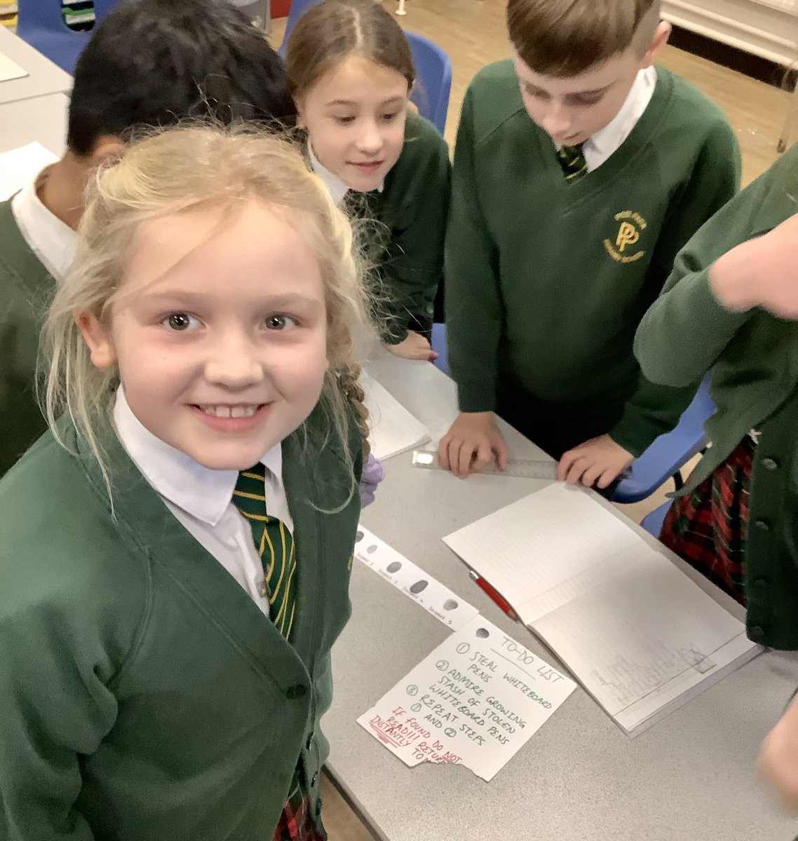 pp_accrington's tweet photo. #Class18 enjoyed conducting an experiment researching finger prints to find the โculpritโ of the โmissingโ whiteboards pensโฆ https://t.co/qRlyw6nm6b