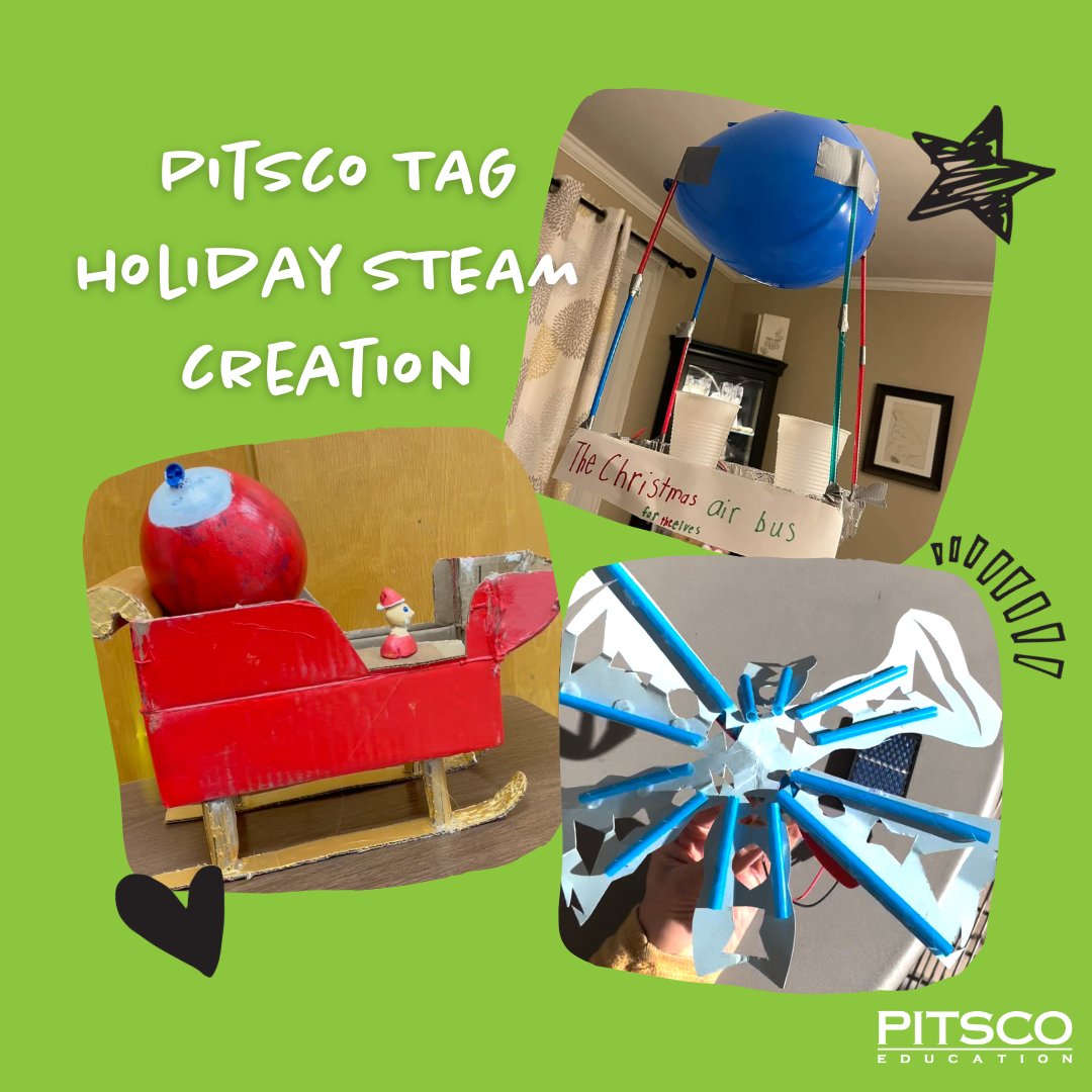 pitscoed's tweet image. Our #PitscoTAG members unwrapped their creativity &amp;amp; engineer skills out for the holidays! 🧠🎁 

Each member was challenged to build a holiday creation using our #STEAM Builder Bin accessories. 
We need your help choosing the winner! Vote here: bit.ly/3VZX2w1