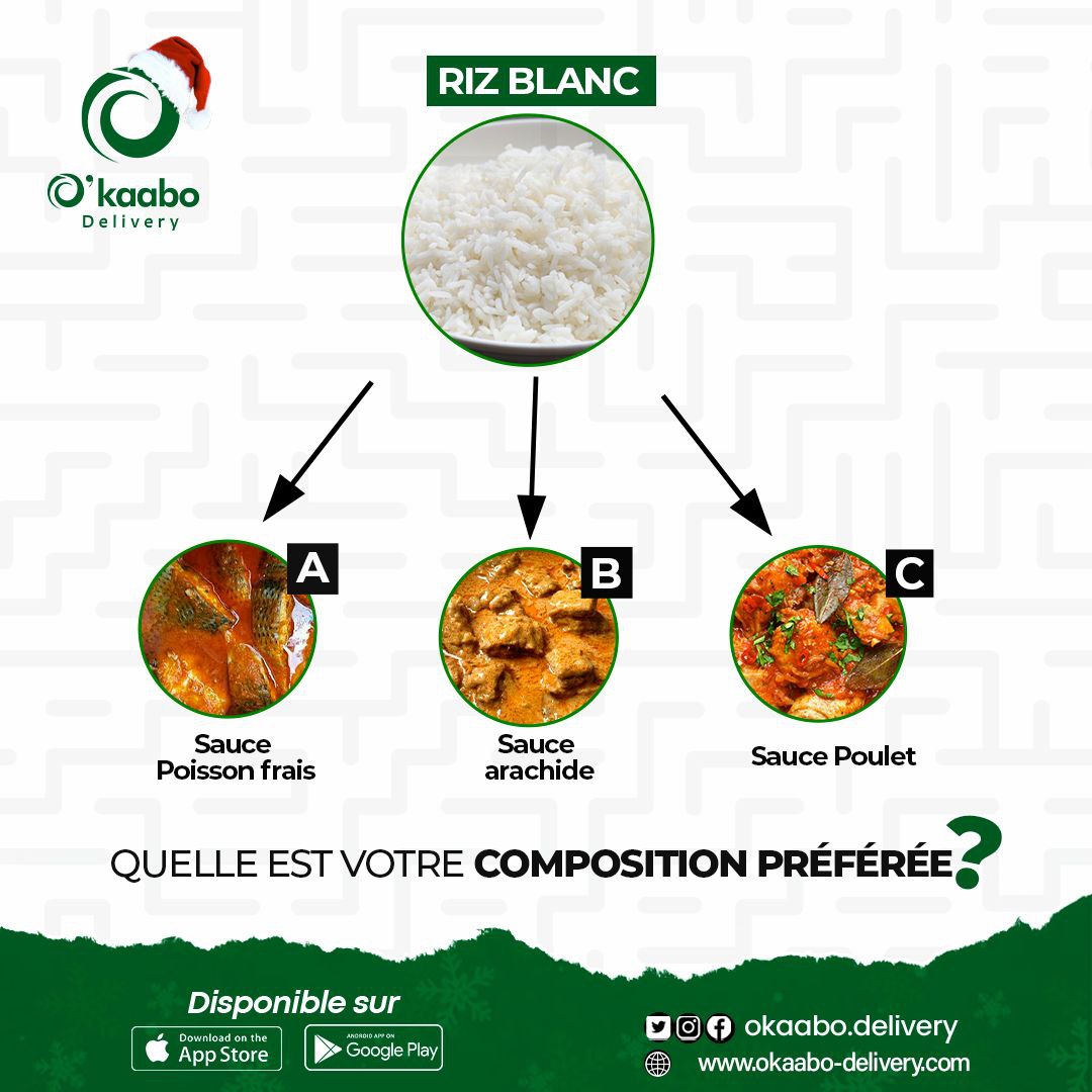 Okaabo_delivery's tweet photo. Dites-nous en commentaire, laquelle de ces trois sauces vous préférez avec du riz blanc ?
PS: C
.
.
.
.
#okaabo #delivery #riz #Livraison #Togo #saucepoisson #poissonfrais #saucearachide #saucepoulet #rizblanc #Sauce #cuisine #TgTwittos #Rizotto #consommonlocale https://t.co/2hVzLhxuUL
