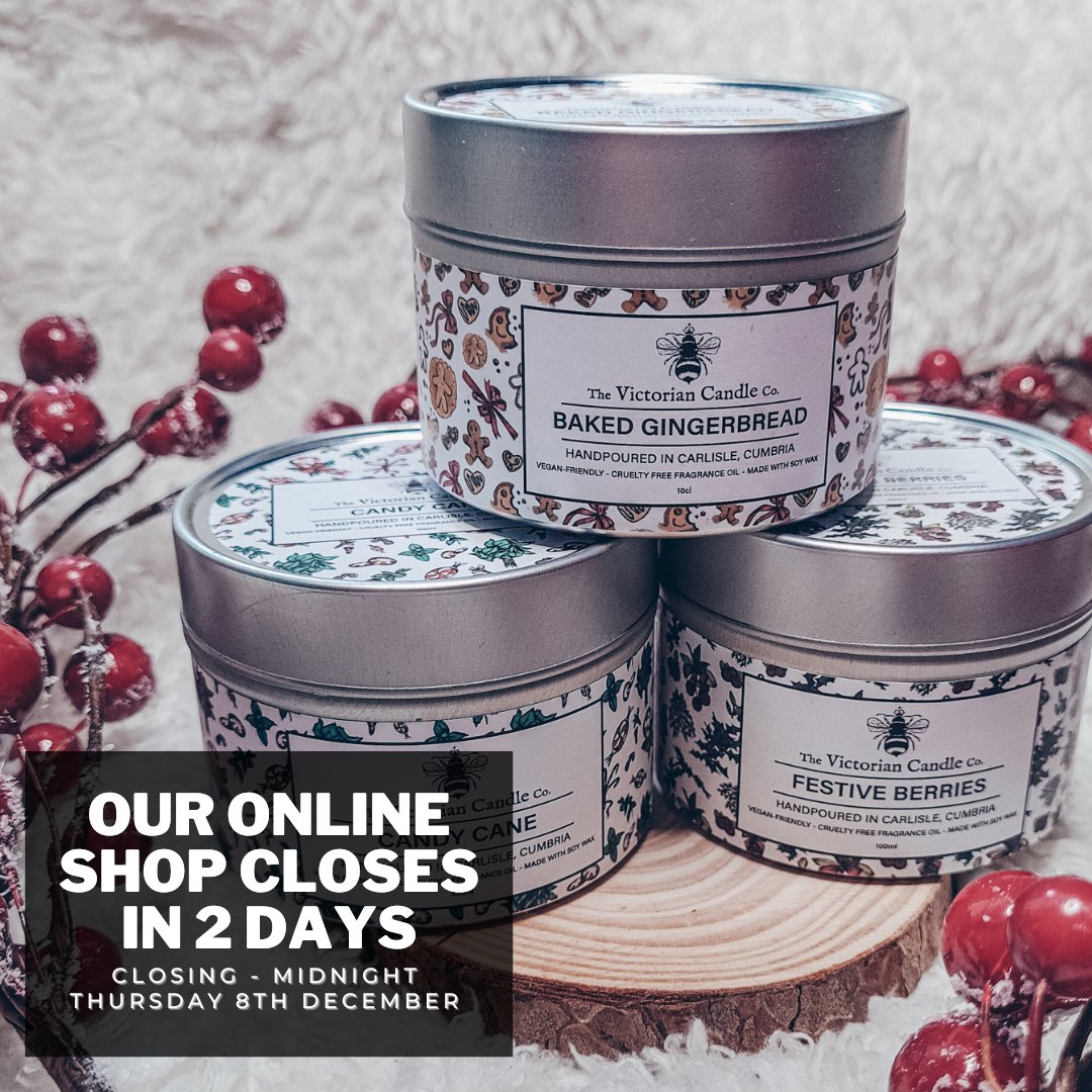 victorian_co's tweet photo. ⚠️ IMPORTANT UPDATE &amp; NEWS ⚠️

Our online shop will be closing a earlier than planned due to Royal Mail strikes.

Our online shop will be closing at midnight this Thursday (8th of December)!  ⏰ 

We do this to ensure all your orders arrive before Santa comes down the chimney! 🎅 https://t.co/qg6hf76ix4