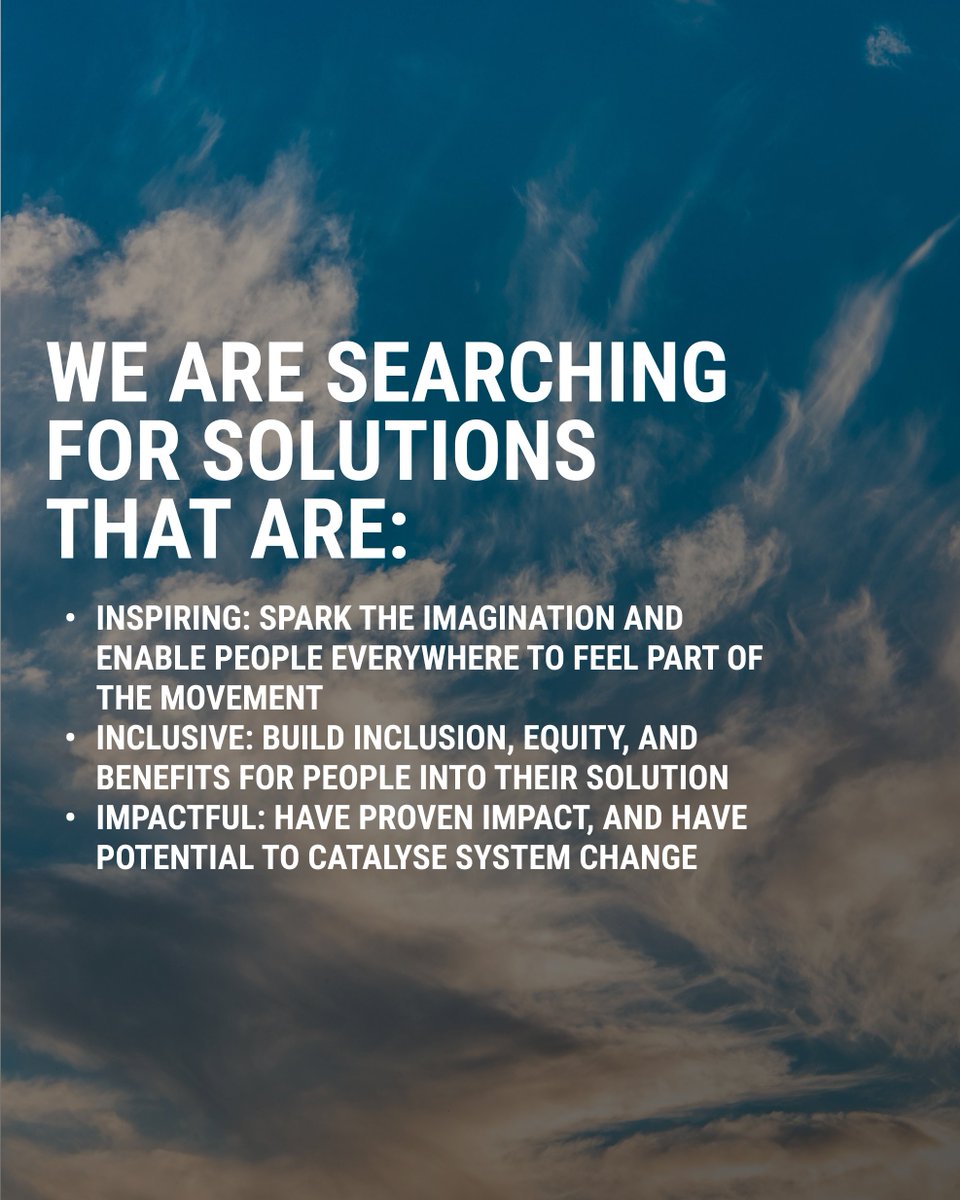 EarthshotPrize's tweet photo. Searching the globe for breakthrough solutions that are inspiring, inclusive and impactful.

Find out more 👉 https://t.co/38nTWQ1FU4 https://t.co/HSoH6fK3em
