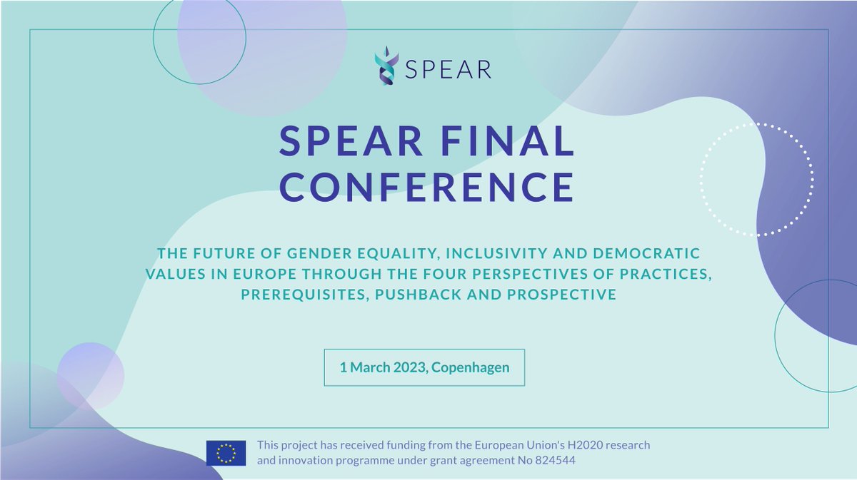 🟣@SpearProject is organising the final conference and invite GE practitioners, researchers, innovation leaders, and policymakers to join & explore how the important agendas of GE, inclusivity, and democracy can enhance and strengthen each other. #H2020 💥gender-spear.eu