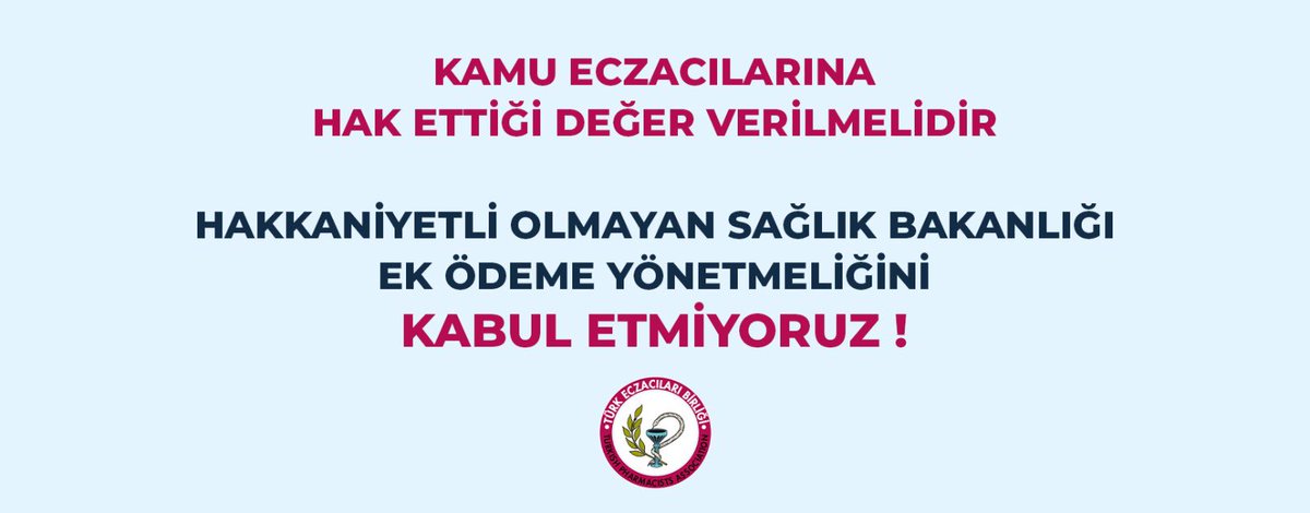 0.5-1.2 gibi komik katsayıları kabullenmiyoruz. Kamu Eczacıları hakkını istiyor. KamuEczacılarına YeniDüzenleme