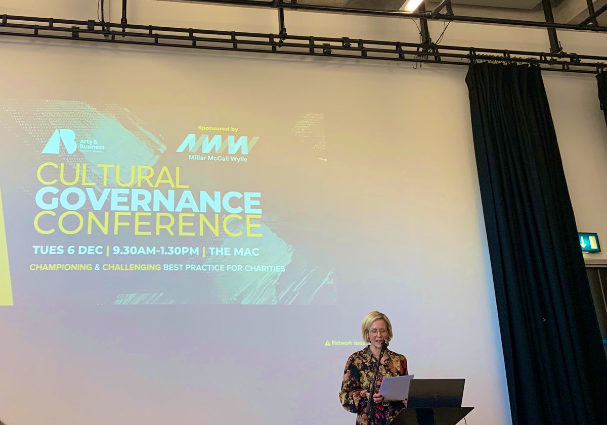 Delighted to attend <a href="/artsbusinessni/">Arts & Business NI</a> Cultural Governance Conference today <a href="/TheMACBelfast/">The MAC</a> Lots of learning and takeaways from the speaker #CGConf22
