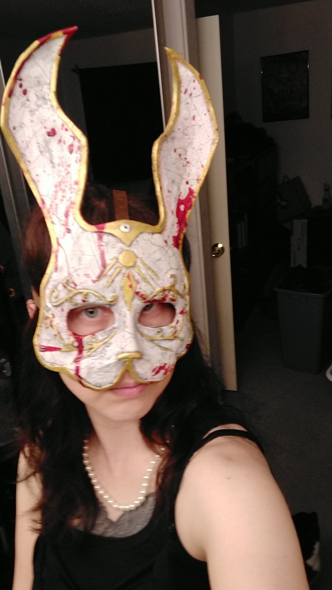 mecha_sunny's tweet photo. Depression is really not a cool thing, **however**, being in that state did lead me to indulgence buy a handcrafted Bioshock splicer mask, as one does. https://t.co/zbdJbruzts