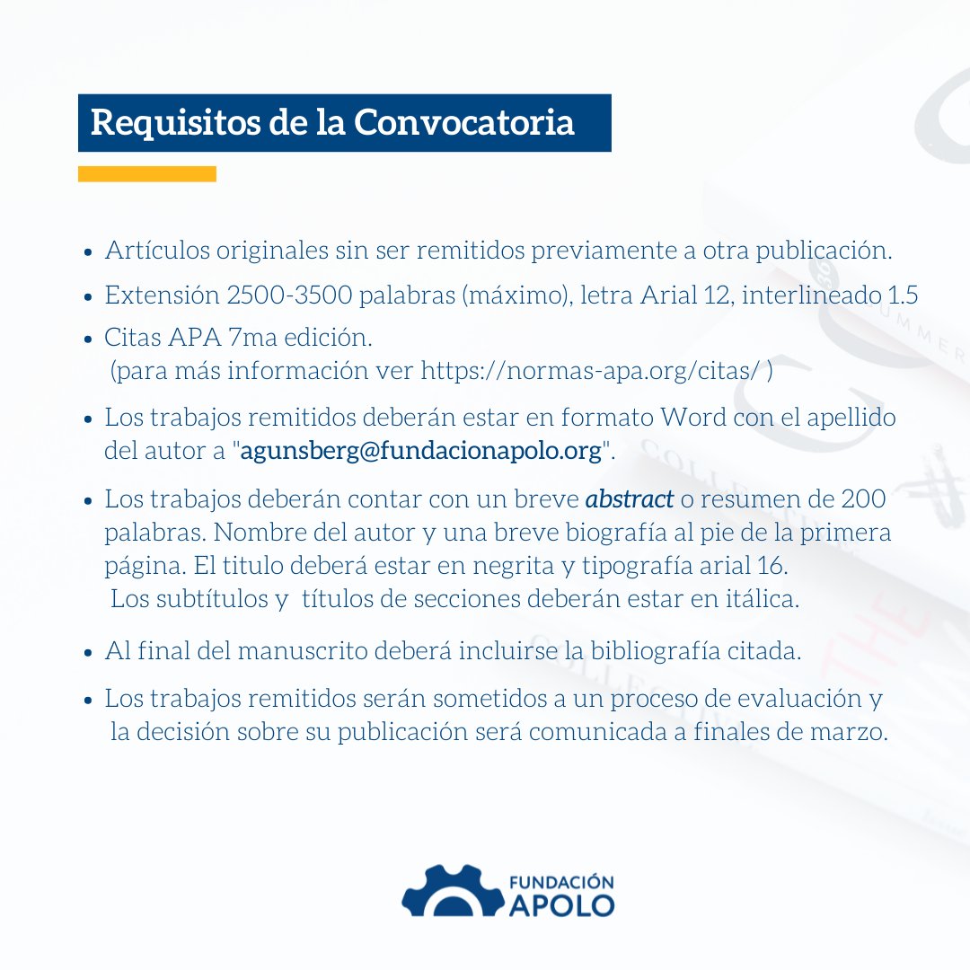 FundacionApolo's tweet photo. ✒️ | Te invitamos a escribir para el segundo tomo de nuestra revista Bases, esta vez con el eje en la diversidad.
No olvides que el primero ya se encuentra disponible en https://t.co/JyycHvxWL1
#FundaciónApolo #Transparencia #Ciudadanía #Libertad #Diversidad #RevistaBases https://t.co/xUxr3tQlmB