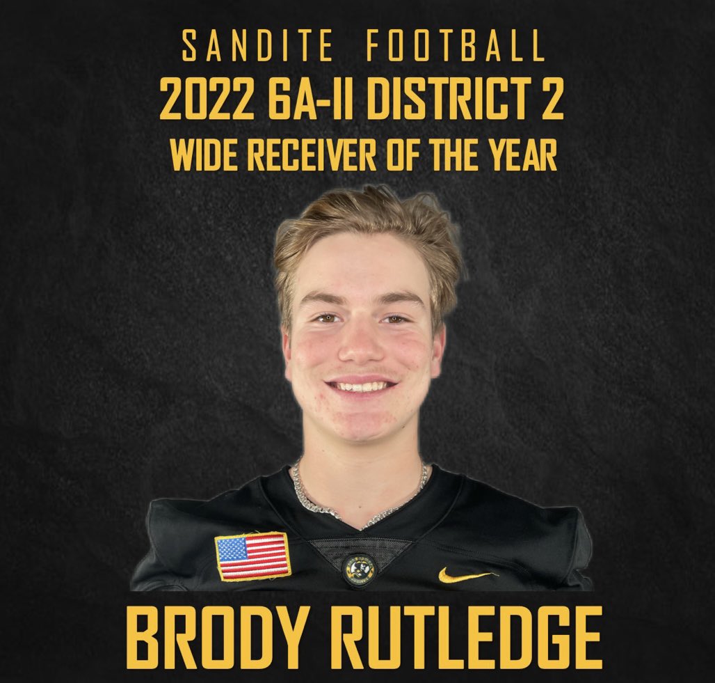 Coach Bobby Klinck🏈 (@coachklinck) on Twitter photo Congratulations <a href="/BrodyRutledge3/">Brody Rutledge</a> on being selected to the 6A-II District 2 All District Team! Congratulations <a href="/BrodyRutledge3/">Brody Rutledge</a> on being selected to the 6A-II District 2 All District Team!