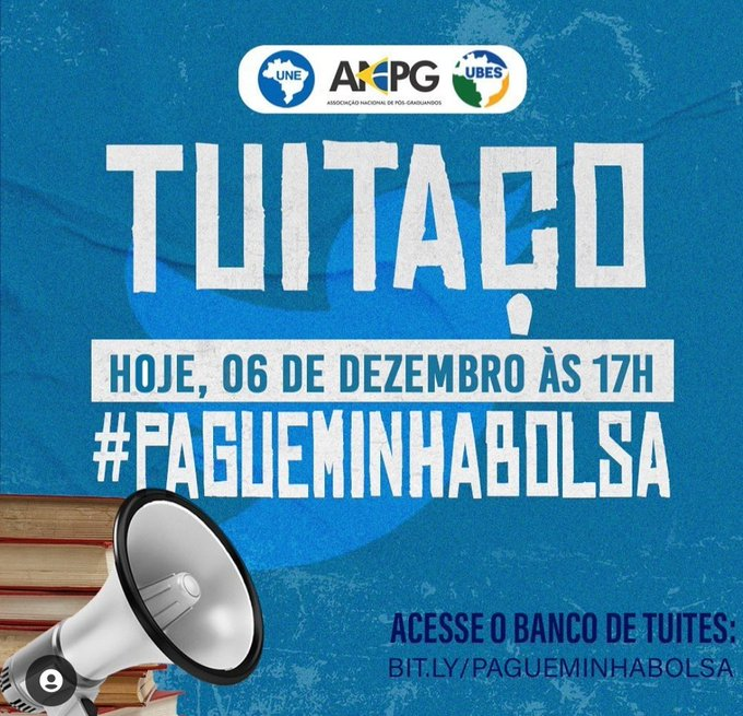 uneoficial's tweet photo. Bolsonaro mais uma vez golpeia a educação, dessa vez afetando os bolsistas da CAPES, maior agência de pesquisa do país. 

Os estudantes e pesquisadores NÃO ACEITAM pagar essa conta!

✍🏽 Assine o abaixo-assinado:
https://t.co/KJRzXyCe6G

📱Participe do tuitaço!

#PagueMinhaBolsa https://t.co/qCAweQJPn3
