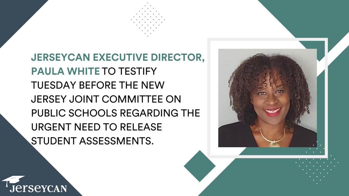 NJ currently stands as one of only 2 states in the county that has not publicly released test scores.<a href="/PaulaLWhite/">Paula L White</a>, JerseyCAN E.D., will testify before New Jersey’s Joint Committee on Public Schools regarding the urgent need for the NJDOE to release all student assessment data.