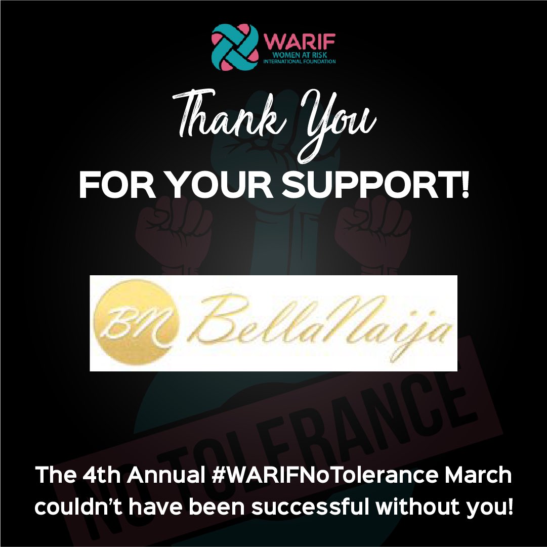 WARIF_NG's tweet photo. We say a BIG thank you to our partners and sponsors for their support and kind donations towards the success of the 4th Annual 2022 WARIF No Tolerance March!
@GuardianNigeria @bellanaija @YNaija @Primebusinessin
#NTM2022 #NoToleranceMarch #16daysofactivism https://t.co/7fO5Vb3oki