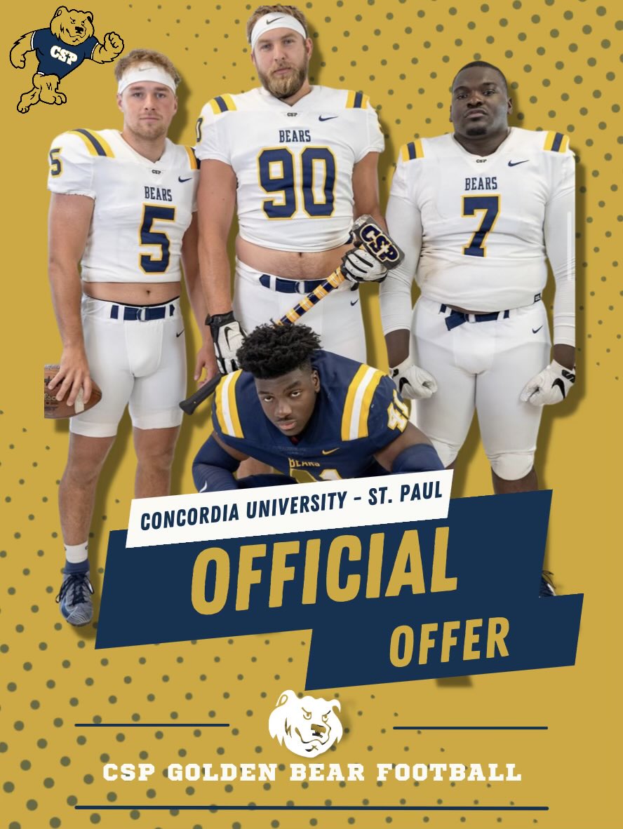 Great talks with coach <a href="/CoachKraklow/">Robert Kraklow</a> and an offer from Concordia University!
