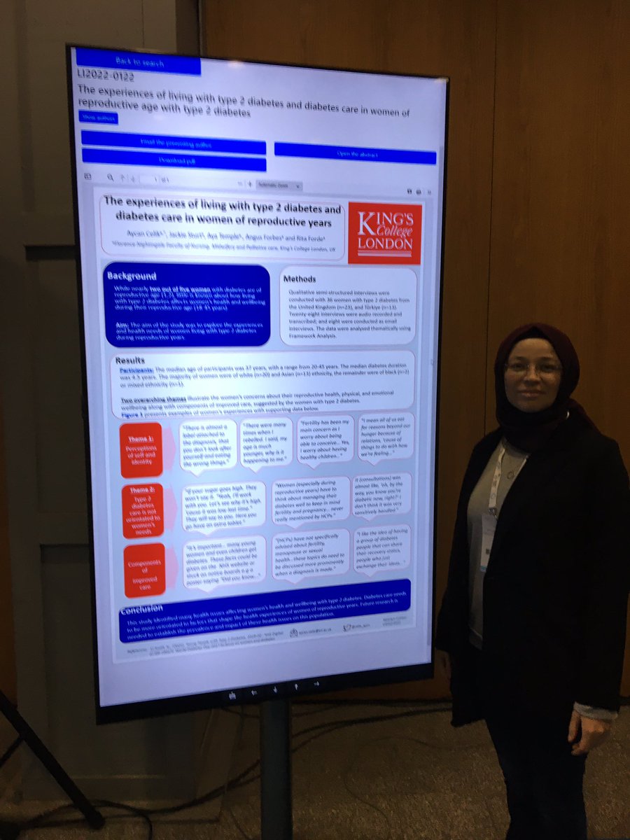 #idf2022 researcher <a href="/celik_aycn/">Aycan</a> has explored the concerns of women with type 2 diabetes of reproductive age. An under researched &amp; under asked-about topic #gbdoc <a href="/Diabetesdad/">Tom Karlya</a> I did it - thank you again