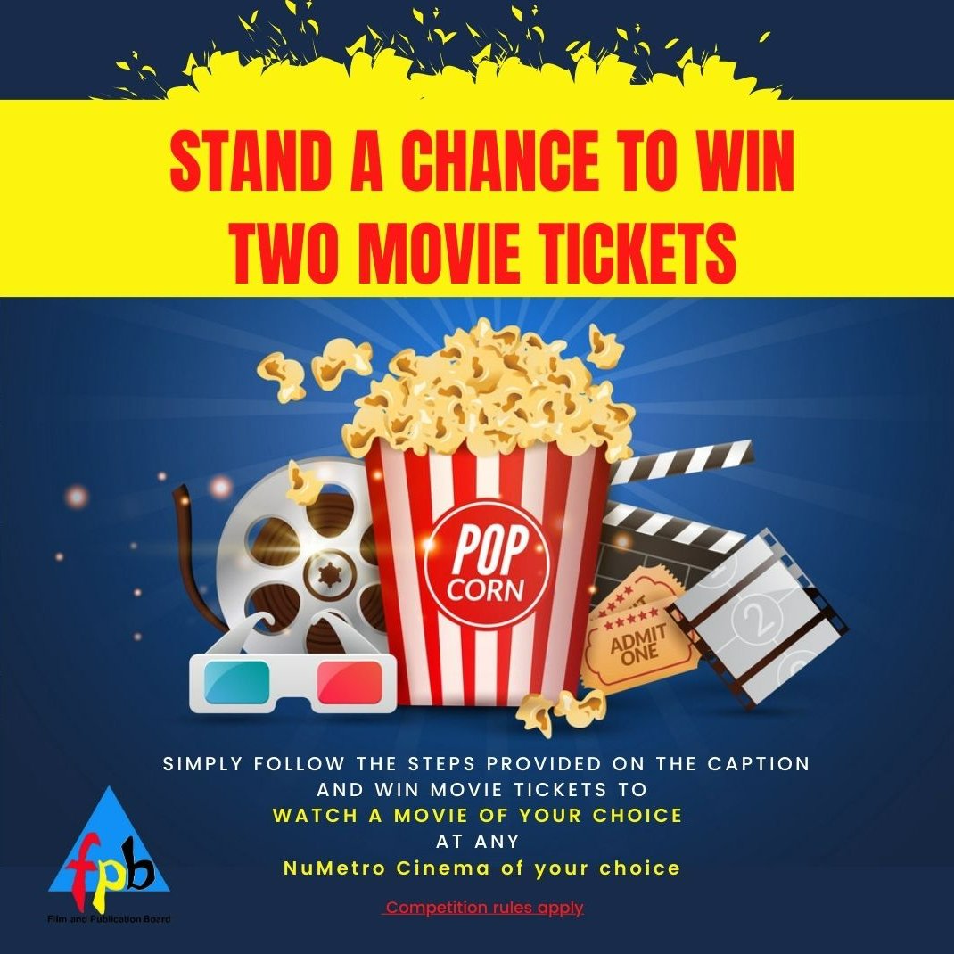 GIVEAWAY: Movie tickets are up for grabs! 
Stand a chance to WIN two NuMetro movie tickets.

How to enter:
❅ Like and RT
❅ Tag a friend
❅ Complete the survey on the below link:
forms.office.com/Pages/Response…...
Do not miss out! T&amp;Cs apply