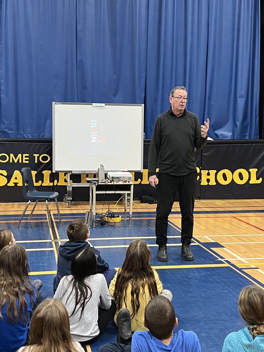MrsLongmuir's tweet photo. We are always excited when Eric Walters visits LaSalle PS! Thank you for engaging us with your wonderful storytelling!  @mlbrackmartin @LPSStormWatch https://t.co/mjJrawVRR0