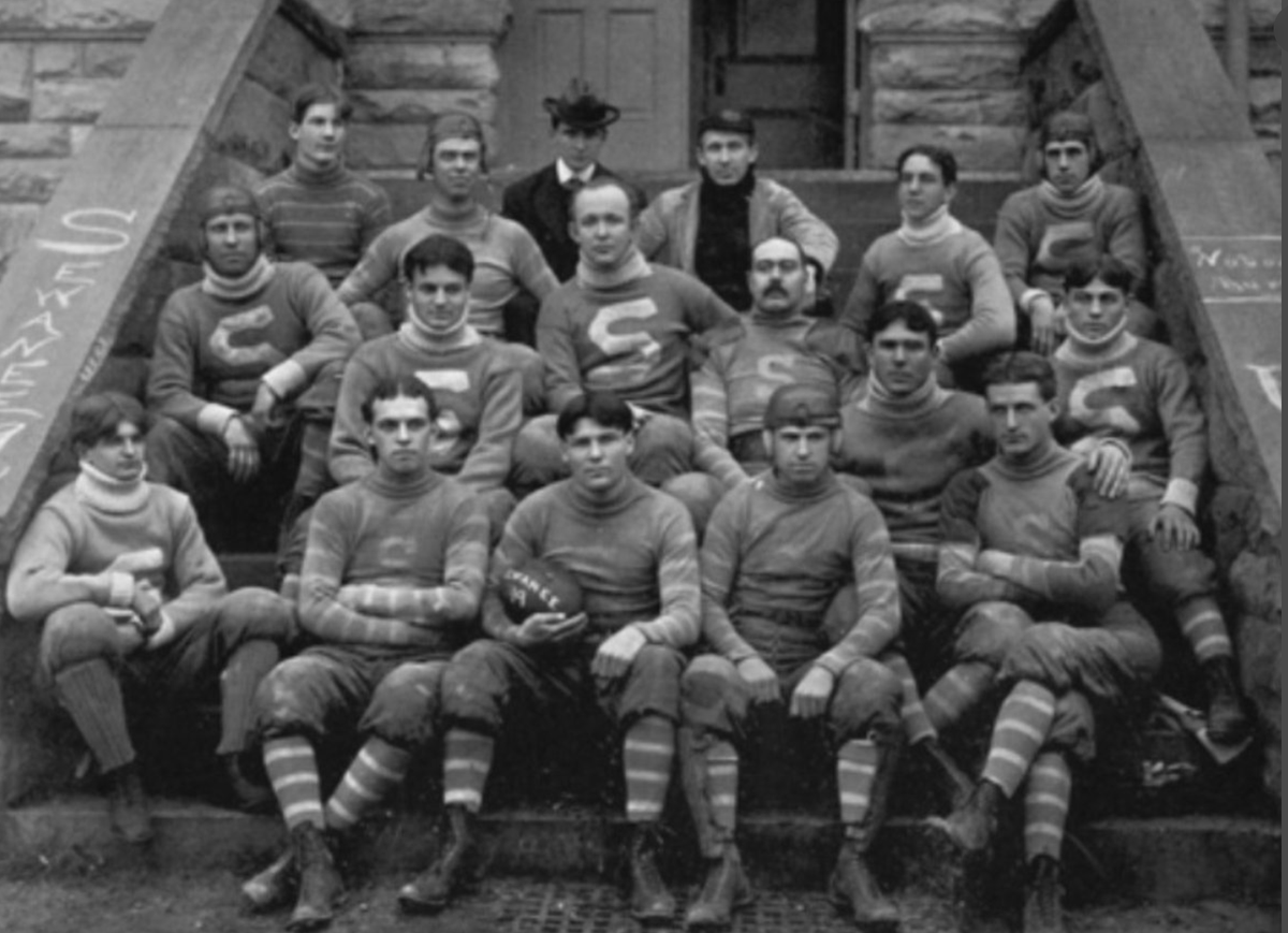 HistColFootball's tweet photo. The 1899 Sewanee Tigers (College of the South) played 5 teams in 6 days, winning all 5 by shutout. They defeated Texas, Texas A&M, Tulane, LSU & Ole Miss. #CollegeFootball @ClintKPoppe @elevenbravo138 @SewaneeFootball #UOSquad #YSR https://t.co/gPPlcZmwKl