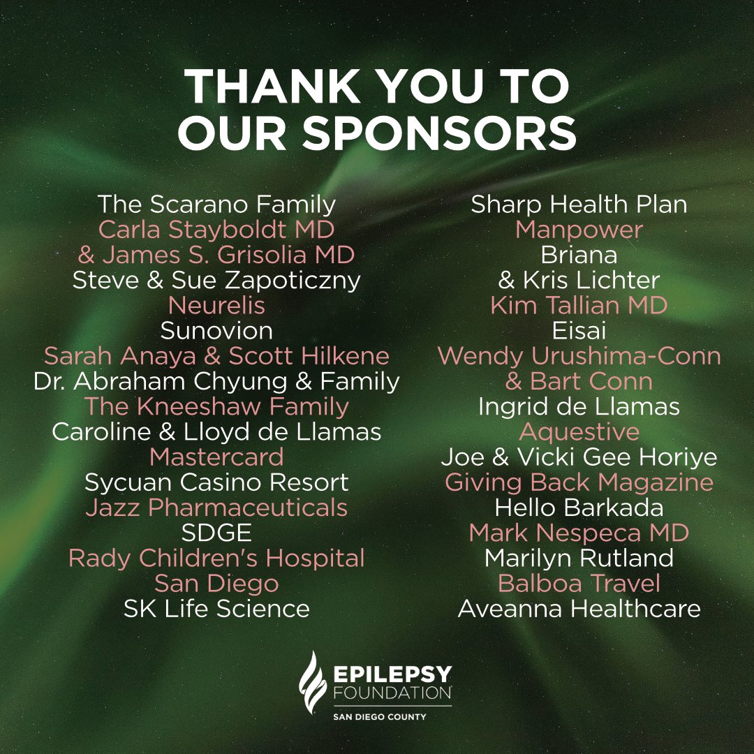 Thx to all who've supported #GingerbreadCityGala 2022 so far, inc. our sponsors! There's still time to sponsor this year's gala, which helps us provide more #EpilepsyAwareness #EpilepsyResources for San Diegans affected by #epilepsy. Learn more: epilepsysandiego.org/upcoming-event