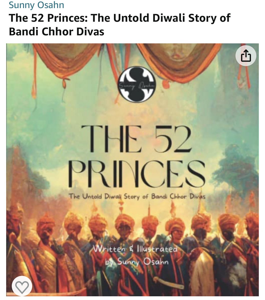 It’s my absolute pleasure to announce my FIRST BOOK! 

🤴🏽The 52 Princes: The Untold Diwali Story of Bandi Chhor Divas🤴🏽

Let’s increase representation of Sikhs across all media, even kids books :)
Avail now on <a href="/amazon/">Amazon</a> 
US LINK on my website 
UK Link: amzn.eu/d/iLsTrQ8