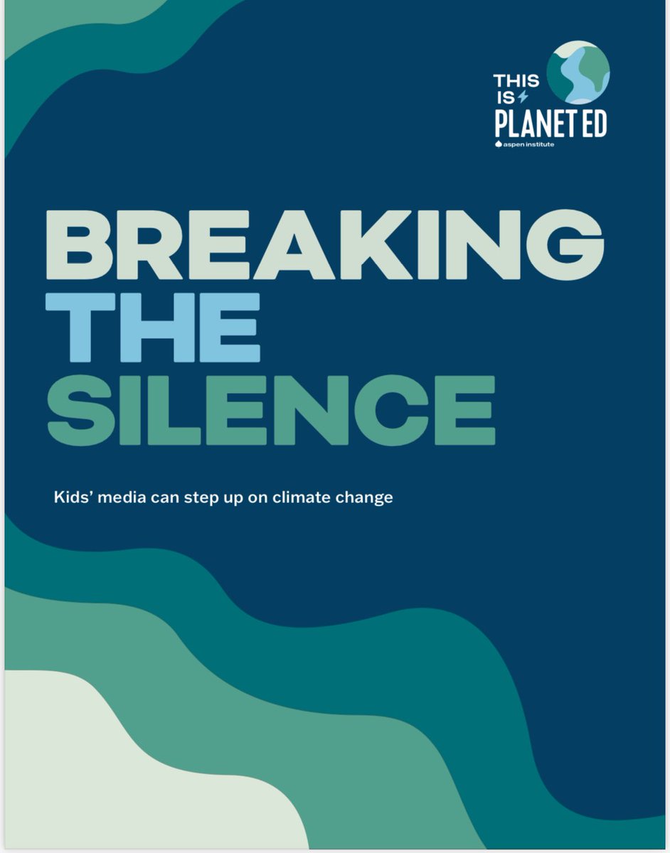 Check out new report by This Is Planet Ed, “Breaking the Silence: Kid’s Media Can Step Up on Climate Change.” Children’s media has a massive untapped opportunity to help children navigate our world and build a more sustainable, equitable tomorrow. Link: thisisplaneted.org/blog/breaking-… 🌎