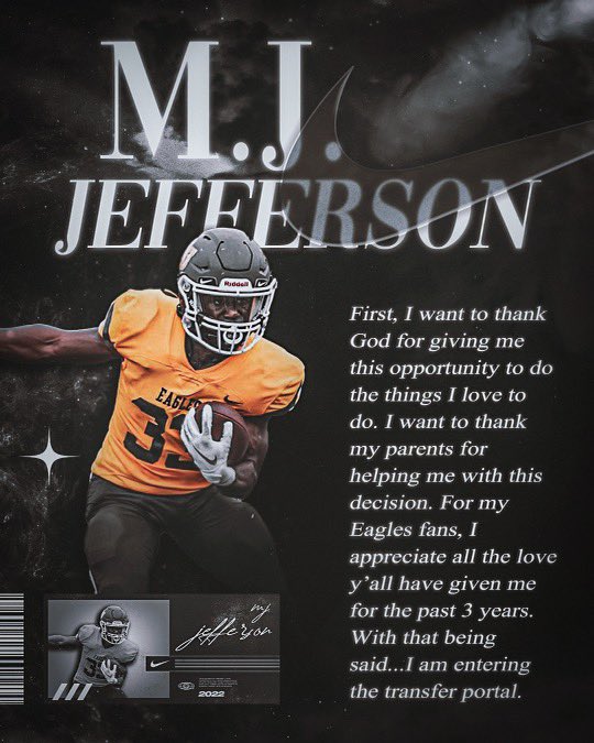 mjjefferson00's tweet photo. Transfer With 2 Years of eligibility. 4.4 40 . 10.7 100m. https://t.co/rTkP7QzkSc