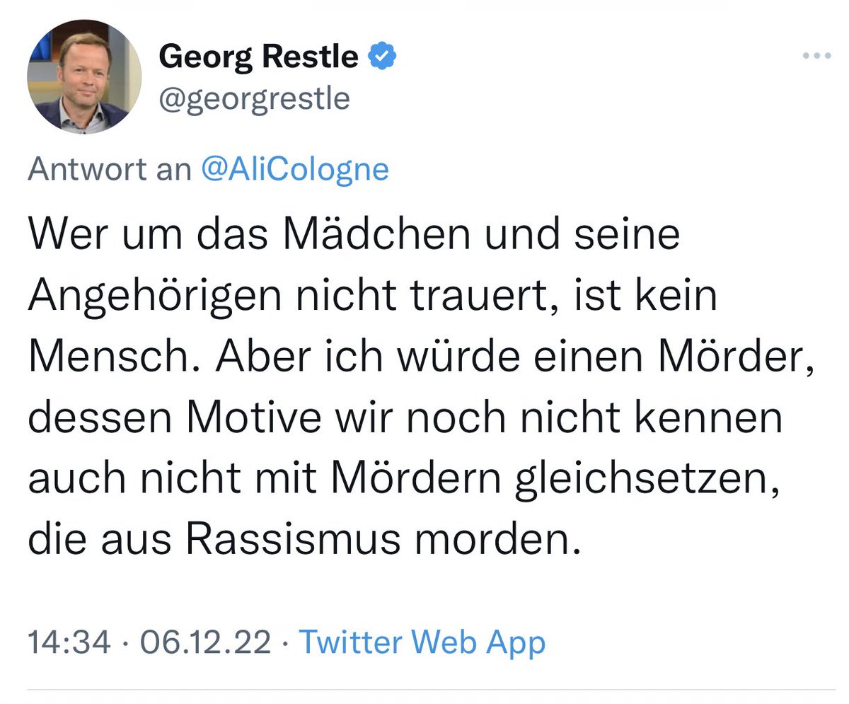 Gute Morde, böse Morde - präsentiert von ÖRR-Journalist <a href="/georgrestle/">Georg Restle</a>. Da sind unsere Gebühren doch gut aufgehoben!