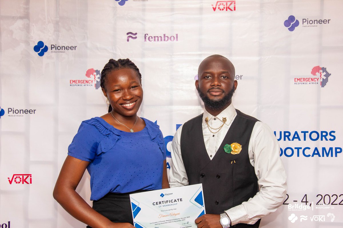 pioneermed_hq's tweet photo. Presentation of Certificate to All Curators present at the CuratorsBootcap'22.
#CuratorsBootcamp'22 #youthengagement #proudlycurators #Health4rural #volunteer #Health #SDGs #Volunteering https://t.co/ULUg9h64zs
