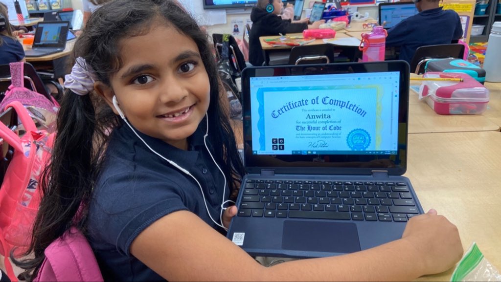 MrsK_Ochoa's tweet image. My firsties had a blast on @codeorg doing the #hourofcode2022 on our 1 to 1 devices at @TurnerBartelsK8! @TampaBaySTEM @WeAreHAEST @HCPSElemScience