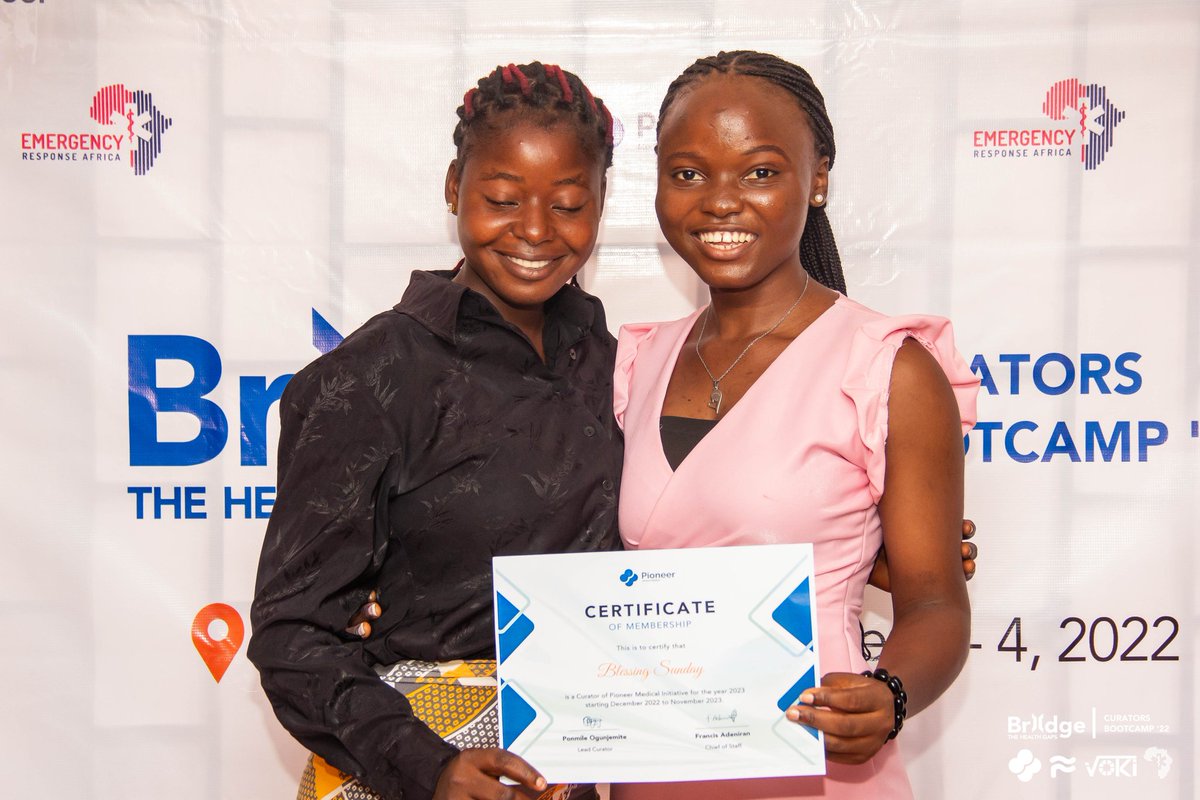 pioneermed_hq's tweet photo. Presentation of Certificate to All Curators present at the CuratorsBootcap'22.
#CuratorsBootcamp'22 #youthengagement #proudlycurators #Health4rural #volunteer #Health #SDGs #Volunteering https://t.co/ULUg9h64zs