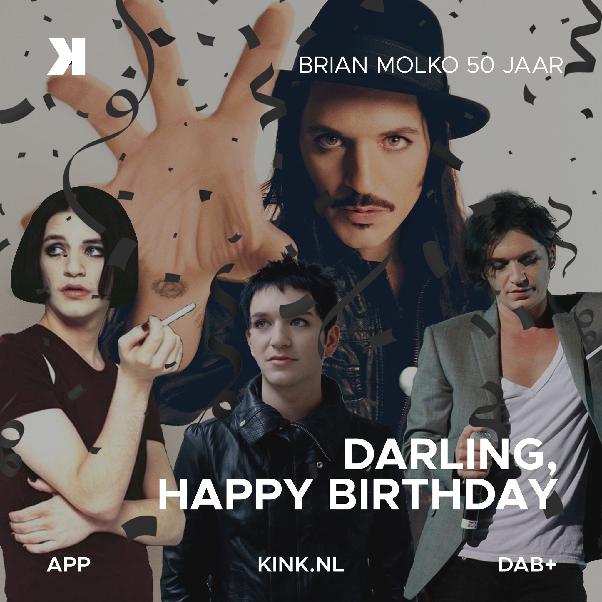 Happy Birthday in the Sky aan het boegbeeld van Brian Molko wordt vandaag 50!  