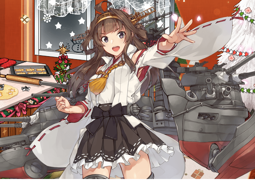 金剛(艦これ) ,金剛改二 「うちの嫁艦は、変わってませんでした。クリスマスボイスはある大丈夫!!プレゼントは」|火村 モリタカ＠/5月COMITIA144（B51a)/その次は神戸かわさき10のイラスト