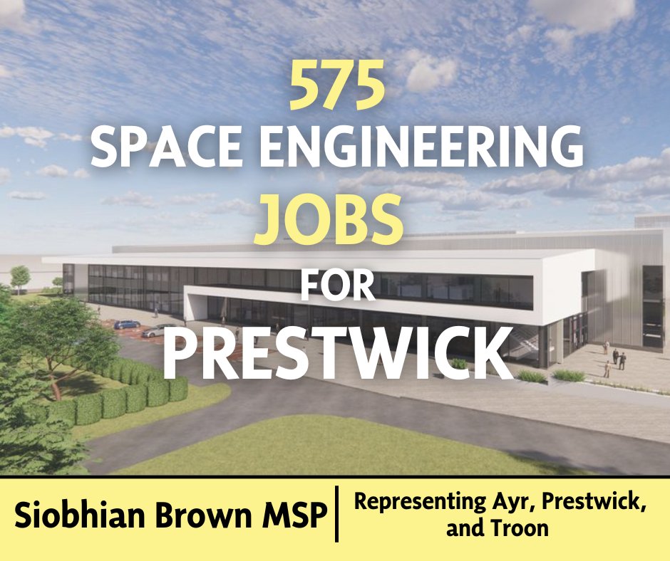 🚨More good news for Prestwick and Ayrshire🚨 🛰Mangata Networks will bring 575 jobs to Prestwick with their new space engineering, manufacturing, and operations hub. 📡The hub, which has received Scottish Government funding, will be a tremendous boost for the Ayrshire economy