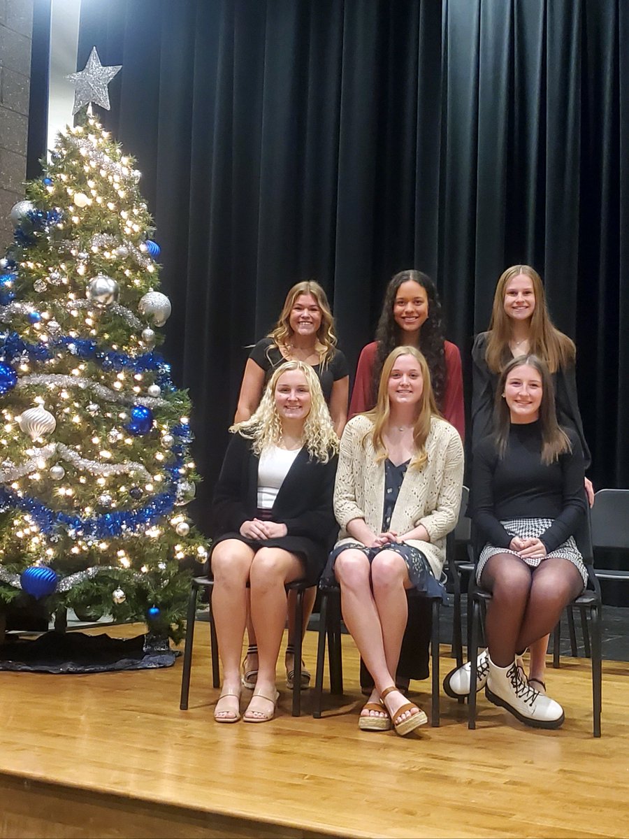 Congratulations to these ladies on being inducted into the National Honor Society last evening. Great girls on the court, off the court, and in the classroom. #attitudebehaviorcharacter