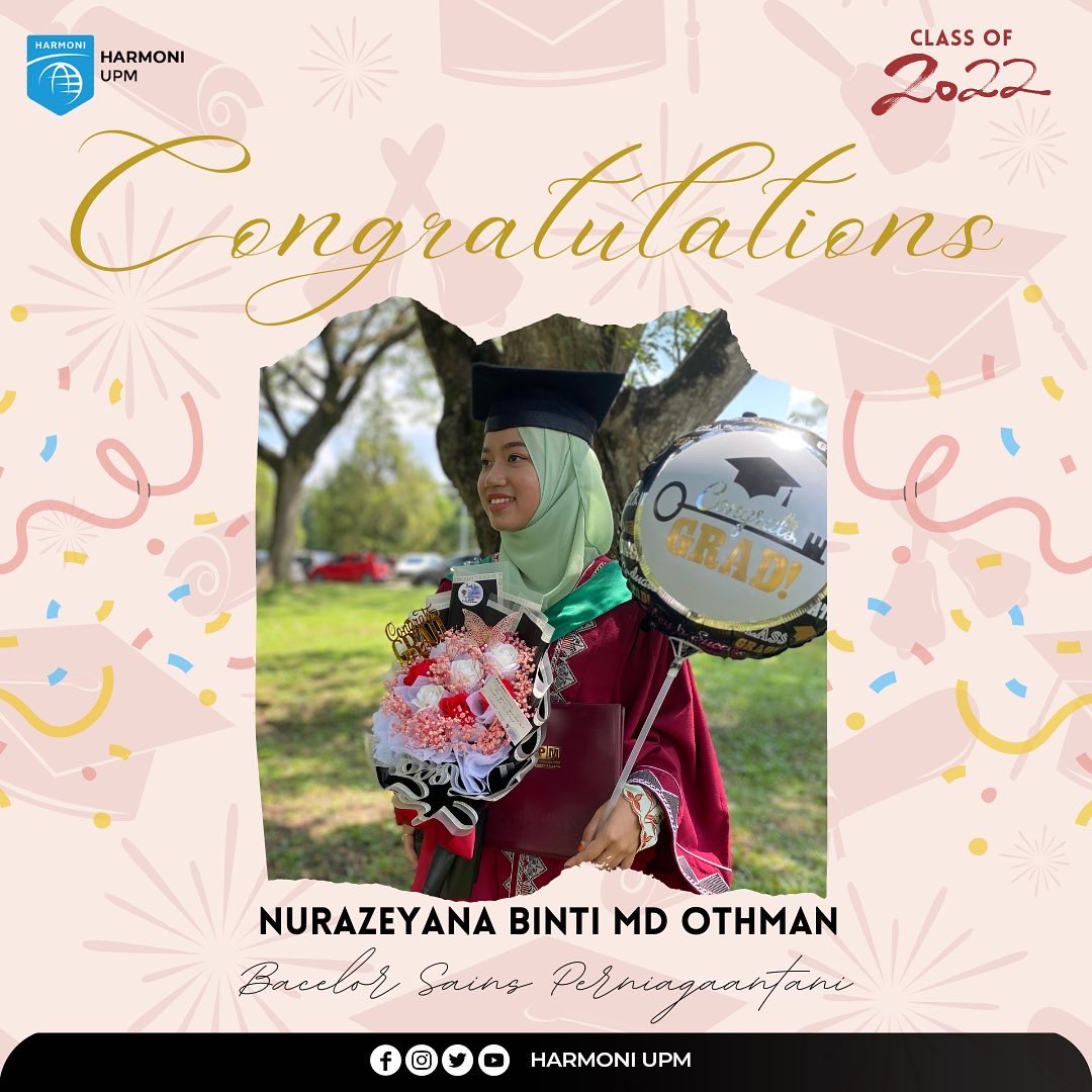 harmoniupm's tweet photo. Belia Harmoni UPM mengambil peluang untuk mengucapkan Selamat Maju Jaya kepada semua graduan dalam meneruskan legasi masing-masing pada masa akan datang. Semoga berjaya dalam menempuh fasa kehidupan yang baru!

AKHLAK | KHIDMAT | UKHWAH

#HarmoniUPM https://t.co/Gf1UXnVd3N