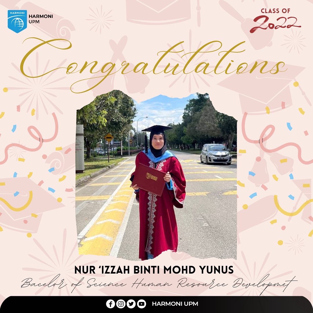 harmoniupm's tweet photo. Belia Harmoni UPM mengambil peluang untuk mengucapkan Selamat Maju Jaya kepada semua graduan dalam meneruskan legasi masing-masing pada masa akan datang. Semoga berjaya dalam menempuh fasa kehidupan yang baru!

AKHLAK | KHIDMAT | UKHWAH

#HarmoniUPM https://t.co/Gf1UXnVd3N