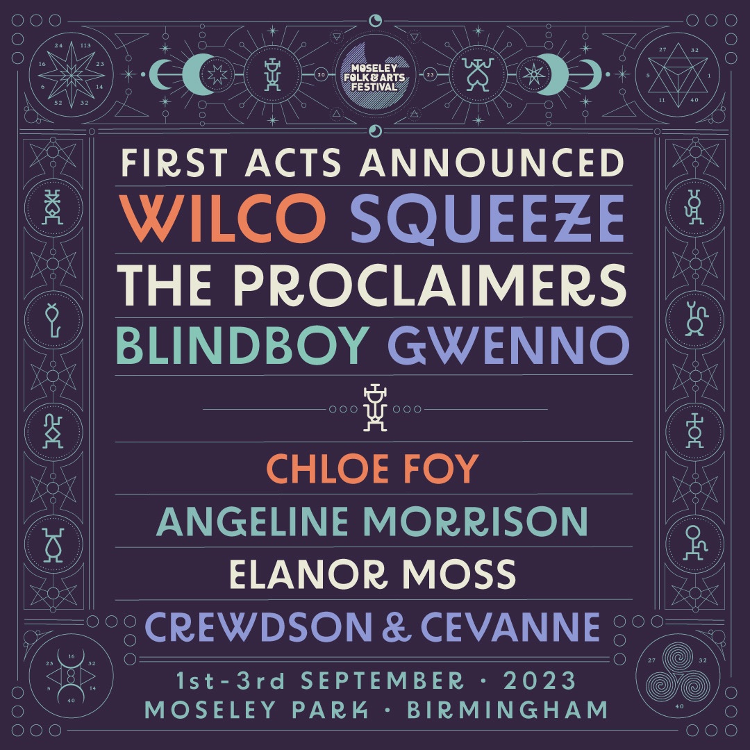 Hiya Loves. Can’t believe it but I’m playing the incredible <a href="/moseleyfolk/">Moseley Folk & Arts Festival</a> next year! And LOOK at this line-up.
A super announcement if y’a ask me.