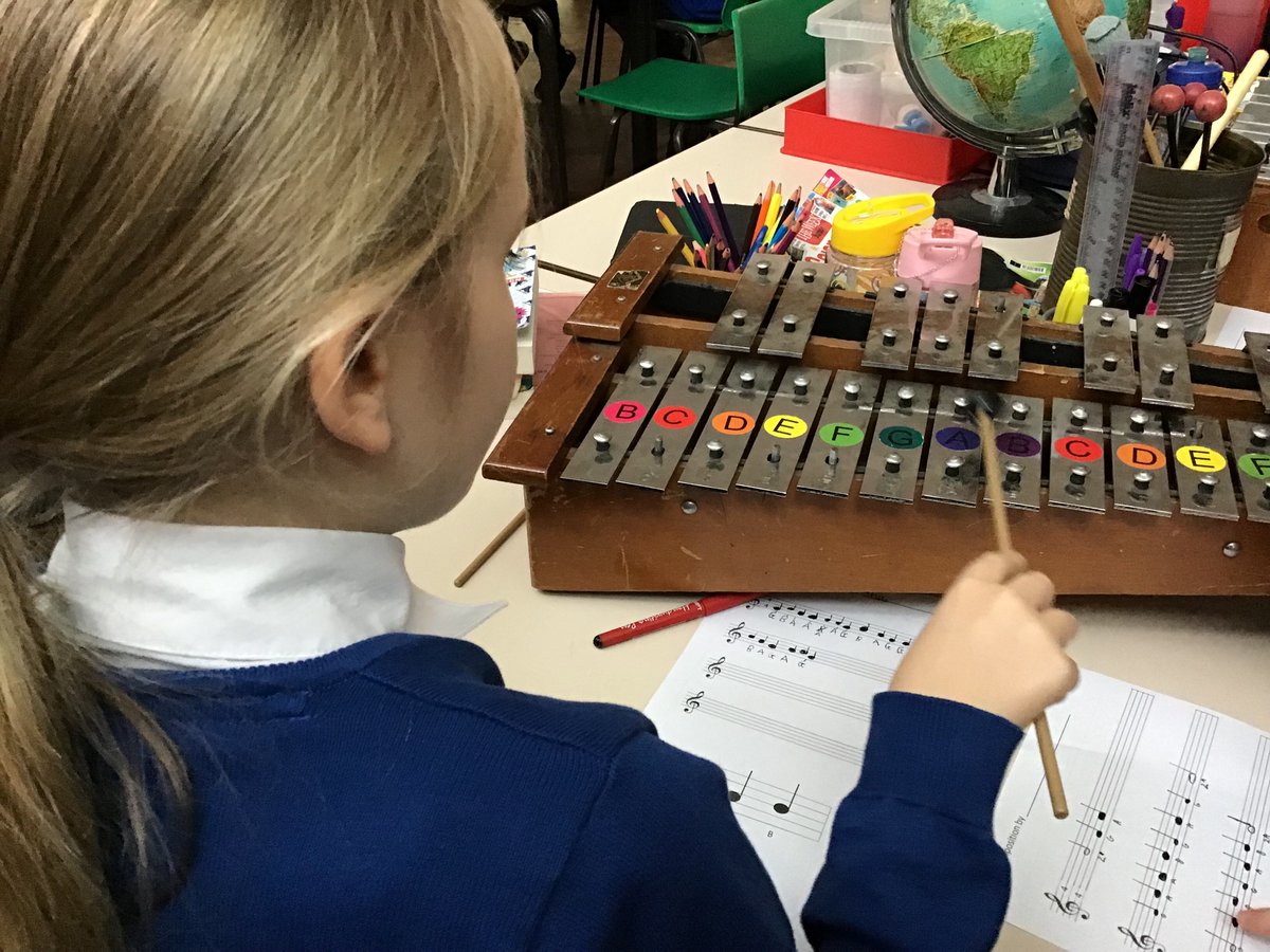 Mrs Chapman had us writing our own music in Wider Opportunities on Thursday.....it was very noisy. #together #learn #StJohnsCurriculum