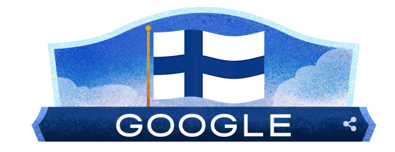 Ihan kiva, kun #Google'kin muistaa juhlia kanssamme 😉🇫🇮💙 #itsenäisyyspäivä #105vuotta