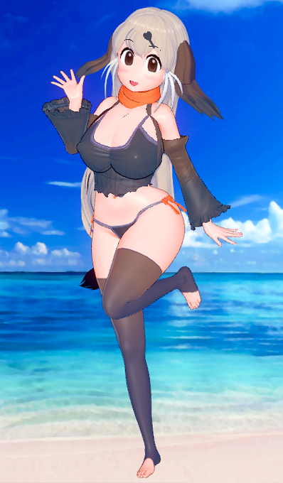 今日トドの基本姿を完成しました。 服装と横髪がややこしくて、その部分でほとんどの時間を使ってしまいました。 身体はセイウチと似ていたり、少し小さくしたりしましたが、特定の部分は大きく作りました。 